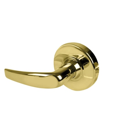 Grade 2 Dummy Cylindrical Lock With Field Selectable Vandlgard, Athens Lever, Non-Keyed, Bright Bras